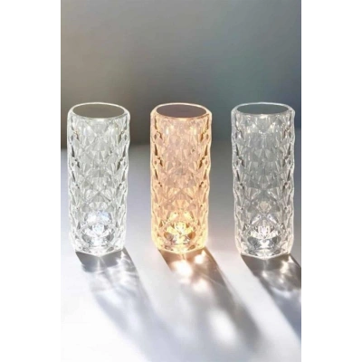 Gece Lambası Kristal Lamba Dokunmatik Şarjlı Hediyelik