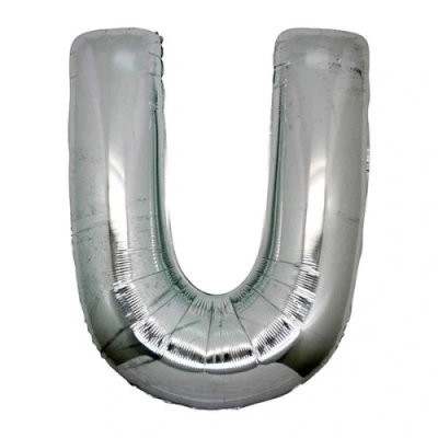 HERŞEYTREND Gümüş Rengi Folyo Harf Balon 1 Metre