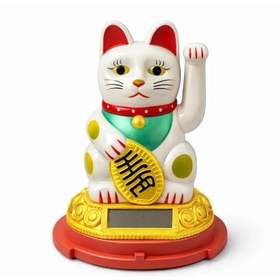 Güneş Enerjili Sallanan Şans Kedisi - Maneki Neko Alk4520