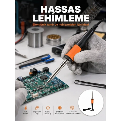 Güvenli Kullanım Sağlayan Isı Yalıtımlı Lehimleme Kalemi