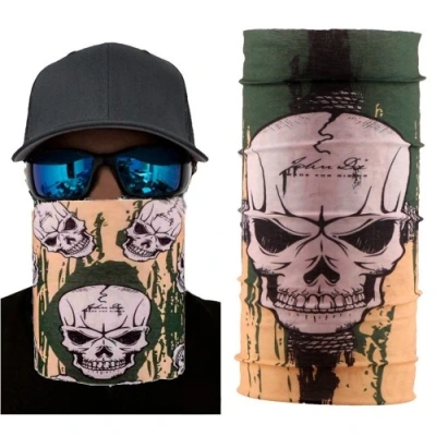 HERŞEYTREND Haki Kuru Kafa Baskılı Buff Bandana 25x48 cm