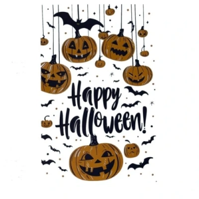 HERŞEYTREND Halloween Temalı Balkabaklı Duvar Sticker Seti