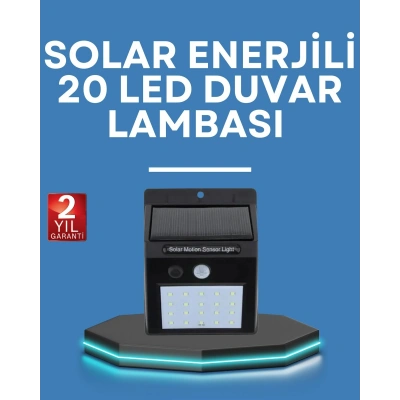 Hareket Algılamalı Solar LED Güvenlik Lambası