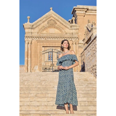 HERŞEYTREND  Çiçek Desenli Elbise