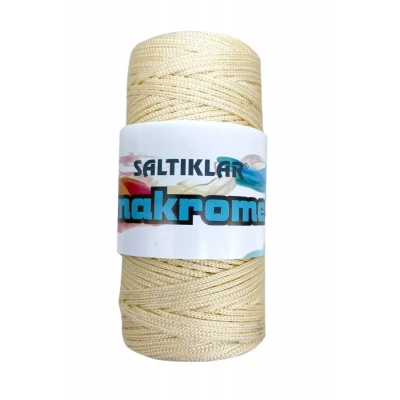 HERŞEYTREND 1 Adet Polyester Makrome İpi 270 Krem 100 gr