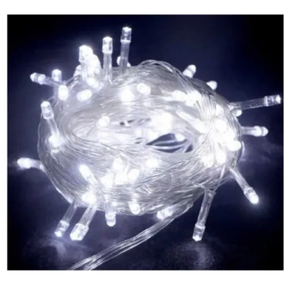 HERŞEYTREND 10m 100 Led Boncuk Lamba Beyaz Işık Şeffaf Kablo