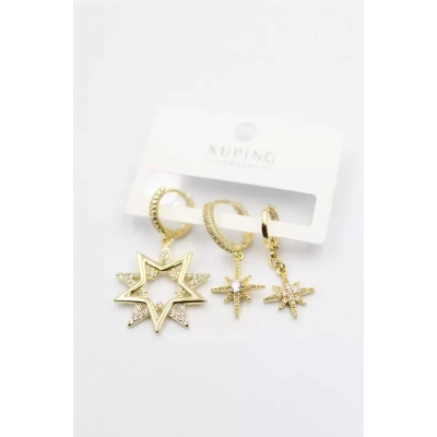 HERŞEYTREND 3lü Xuping Küpe - Altın