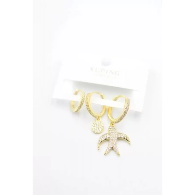 HERŞEYTREND 3lü Xuping Küpe - Altın