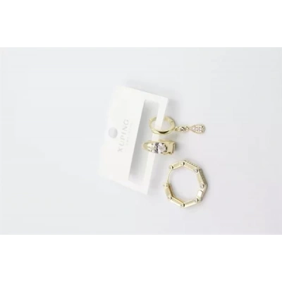 HERŞEYTREND 3lü Xuping Küpe - Altın