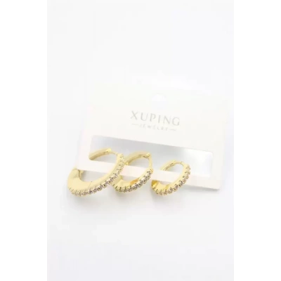 HERŞEYTREND 3lü Xuping Küpe - Altın