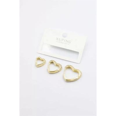 HERŞEYTREND 3lü Xuping Küpe - Altın