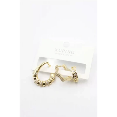 HERŞEYTREND 3lü Xuping Küpe - Altın