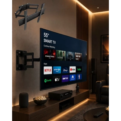 HERŞEYTREND 32 55 İnç Televizyon Askı Aparatı Duvara Monte Hareketli TV Tutucu