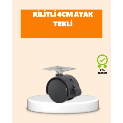 HERŞEYTREND 4 cm Kilit Mekanizmalı Mobilya Ayağı Tekli