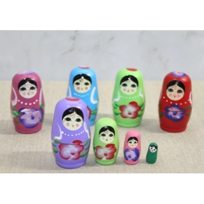 HERŞEYTREND 4lü Ahşap Matruşka