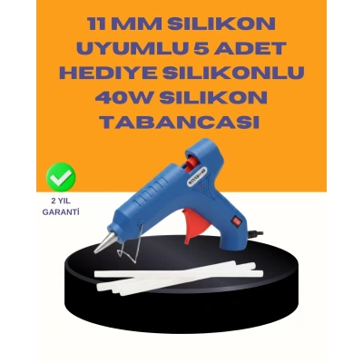 HERŞEYTREND 40W Sıcak Mum Silikon Tabancası 5 Silikon Hediyeli Hızlı Yapıştırma