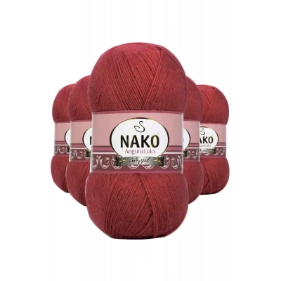 HERŞEYTREND 5 Adet Angora Lüks El Örgü İpi Bordo 6679