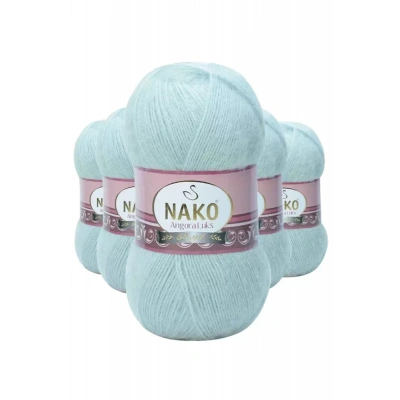 HERŞEYTREND 5 Adet Angora Lüks El Örgü İpi Saraylı Mint 10471