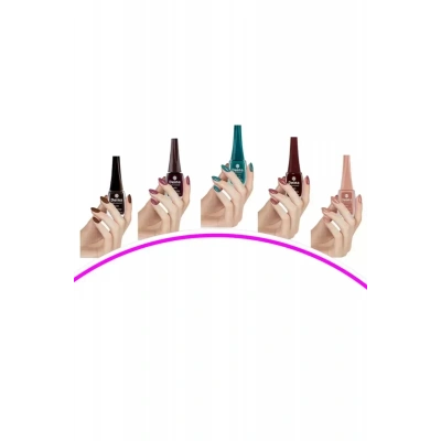 HERŞEYTREND 5 Adet Keratinli Besleyici Oje 14 ml SET10