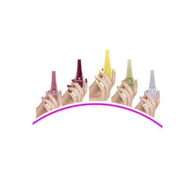 HERŞEYTREND 5 Adet Keratinli Besleyici Oje 14 ml SET3 mudanis