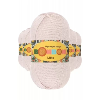 HERŞEYTREND 5 Adet Lüks Patik İpi Yünü Pudra 98405 - bonbon mudanis