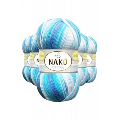 HERŞEYTREND 5 Adet Mini Batik Bebe El Örgü İpi Okyanus 32455