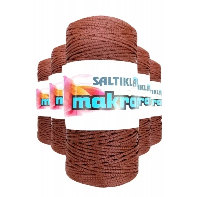 HERŞEYTREND 5 Adet Polyester Makrome İpi 2060 Taba 100 gr