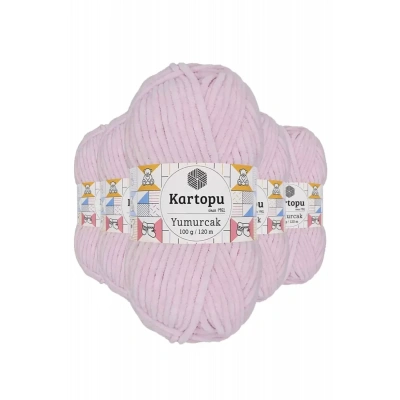 HERŞEYTREND 5 Adet Yumurcak Kadife El Örgü İpi Toz Pembe K1562 mudanis