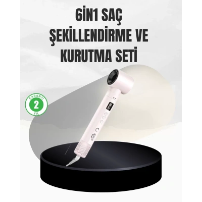 HERŞEYTREND 6 Başlıklı Hızlı Kurutma ve Bukle Şekillendirme Seti