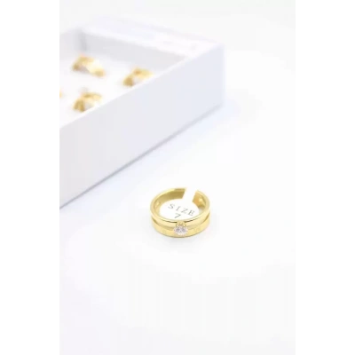 HERŞEYTREND 6lı Çelik Yüzük - Altın