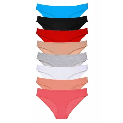 HERŞEYTREND 8 adet Süper Eko Set Likralı Kadın Slip Külot Set 2 m mudanis