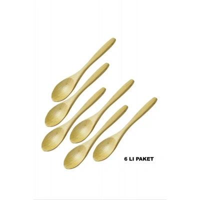 HERŞEYTREND Ağaç Doğal 6lı Mama Kaşık BLS-01-6B