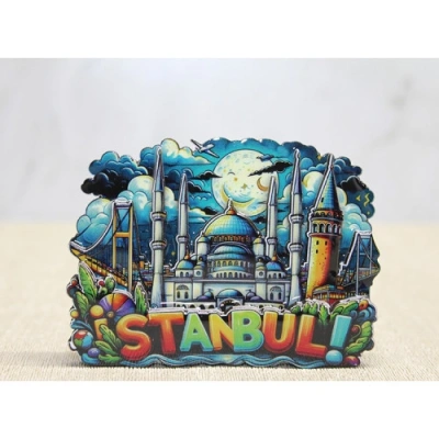 HERŞEYTREND Ahşap İstanbul Temalı Magnet