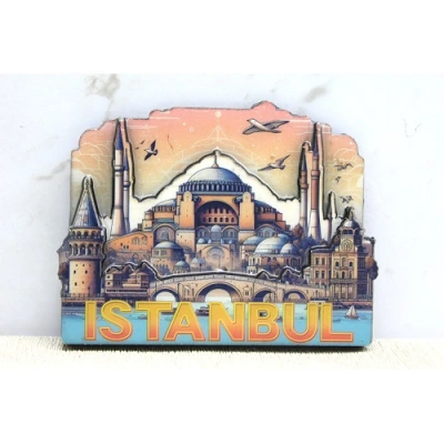 HERŞEYTREND Ahşap İstanbul Temalı Magnet
