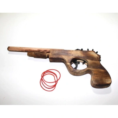 HERŞEYTREND Ahşap Lastik Atan Tabanca