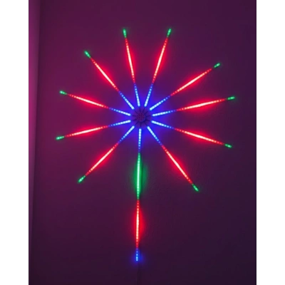 HERŞEYTREND Akıllı RGB LED Havai Fişek Duvar Lambası Kumandalı ve Uygulama Kontrollü