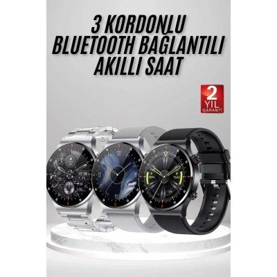 HERŞEYTREND Akıllı Saat Çoklu Kordon Seçeneği Amoled Ekran Çok Fonksiyonlu Bluetooth Bağlantılı