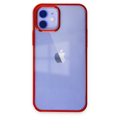 HERŞEYTREND Apple İphone 12 Kılıf Element Silikon - Kırmızı