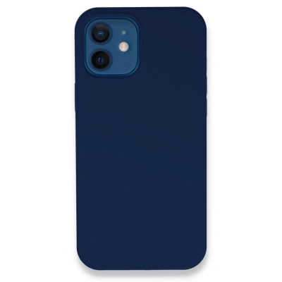 HERŞEYTREND Apple İphone 12 Kılıf Lansman Legant Silikon - Lacivert