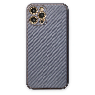 HERŞEYTREND Apple İphone 12 Pro Kılıf Coco Karbon Silikon - Gri