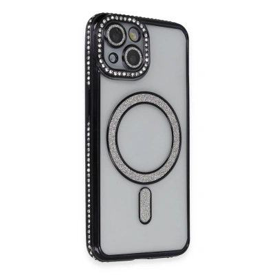 HERŞEYTREND Apple İphone 13 Kılıf Joke Simli Magneticsafe Kılıf - Siyah