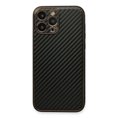 HERŞEYTREND Apple İphone 13 Pro Max Kılıf Coco Karbon Silikon - Siyah