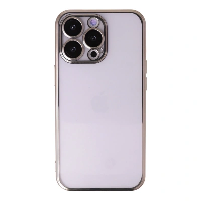 HERŞEYTREND Apple İphone 13 Pro Max Kılıf Razer Lensli Silikon - Gold
