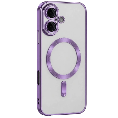 HERŞEYTREND Apple İphone 16 Kılıf Kross Magneticsafe Kapak - Mor