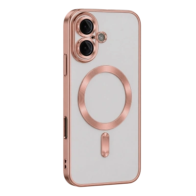 HERŞEYTREND Apple İphone 16 Kılıf Kross Magneticsafe Kapak - Rose