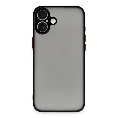 HERŞEYTREND Apple İphone 16 Kılıf Montreal Silikon Kapak - Siyah