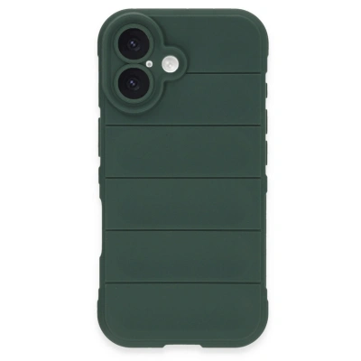 HERŞEYTREND Apple İphone 16 Kılıf Optimum Silikon - Koyu Yeşil