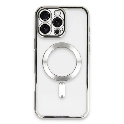 HERŞEYTREND Apple İphone 16 Pro Kılıf Kross Magneticsafe Kapak - Gümüş