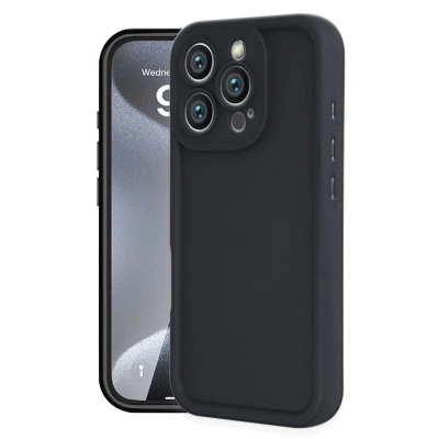 HERŞEYTREND Apple İphone 16 Pro Max Kılıf Viera Silikon - Siyah