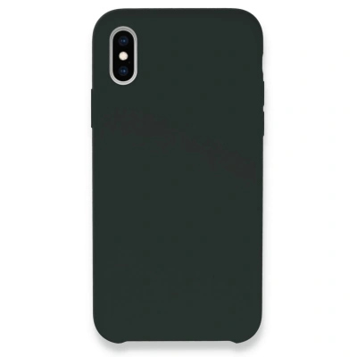HERŞEYTREND Apple İphone Xs Max Kılıf Lansman Legant Silikon - Koyu Yeşil